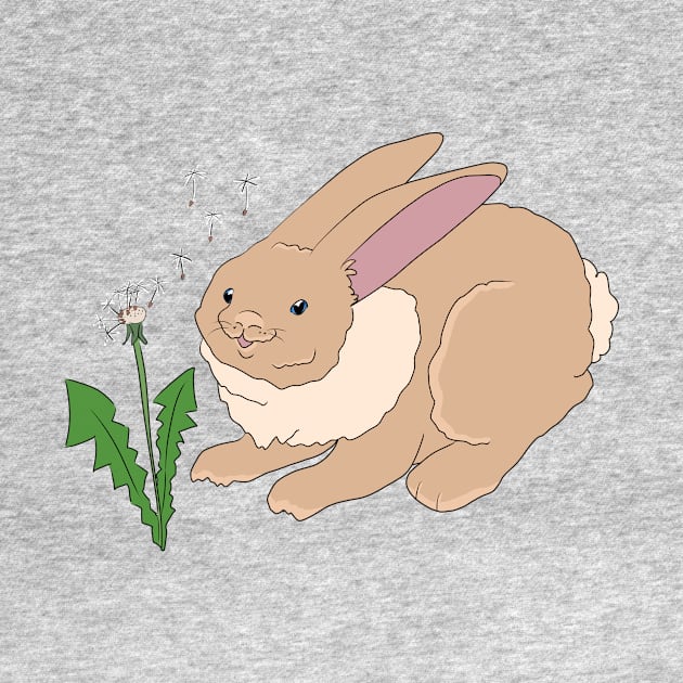 Cute Rabbit and Dandelion by HugSomeNettles